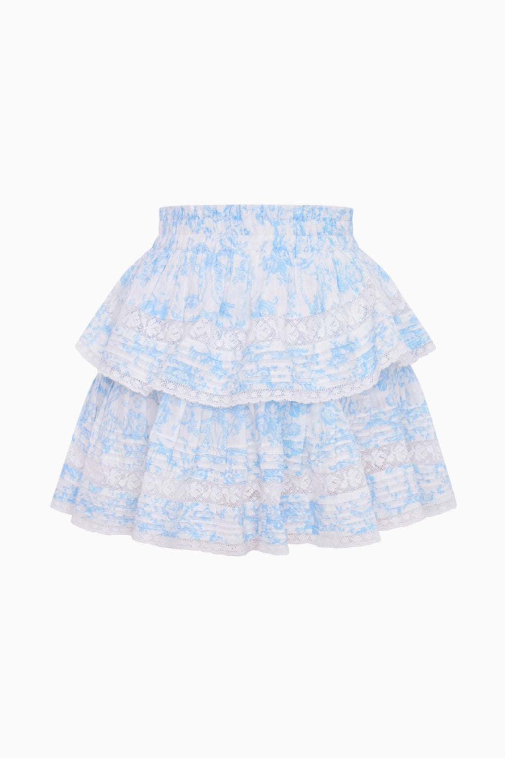 Ruffle Mini Toile Print Skirt