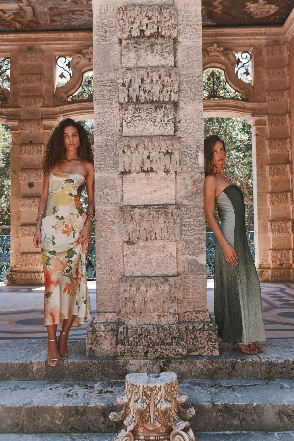 Camille Floral Strapless Maxi Dress