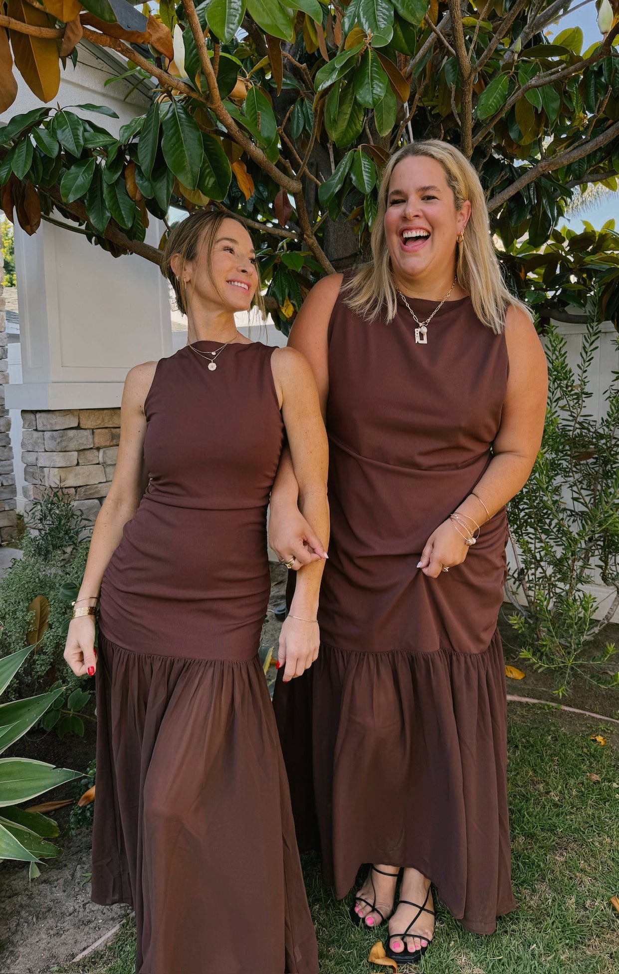 Aria Maxi Dress ~ Chocolate Stretch Chiffon