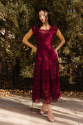 Amory Dress in Burgundy