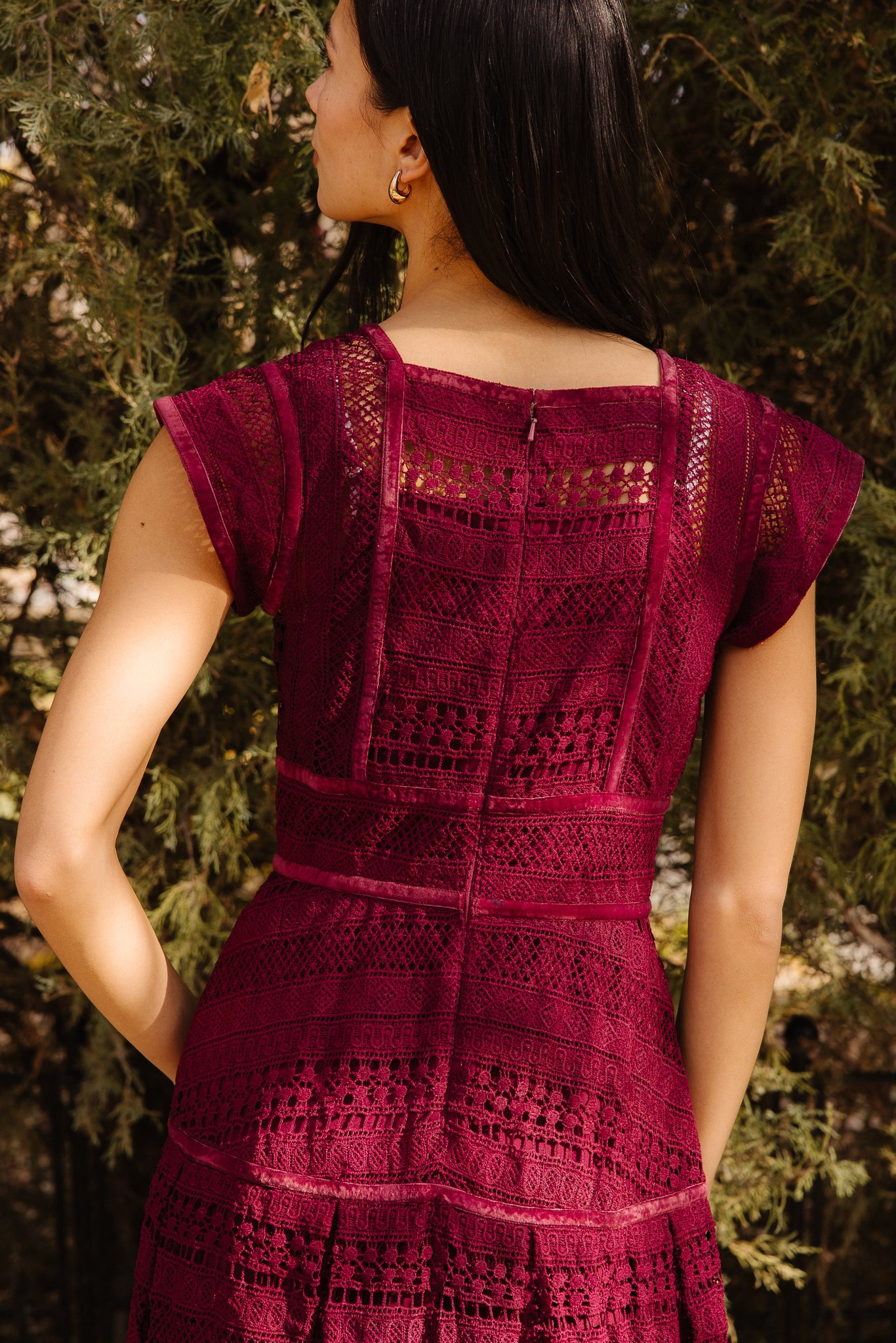 Amory Dress in Burgundy