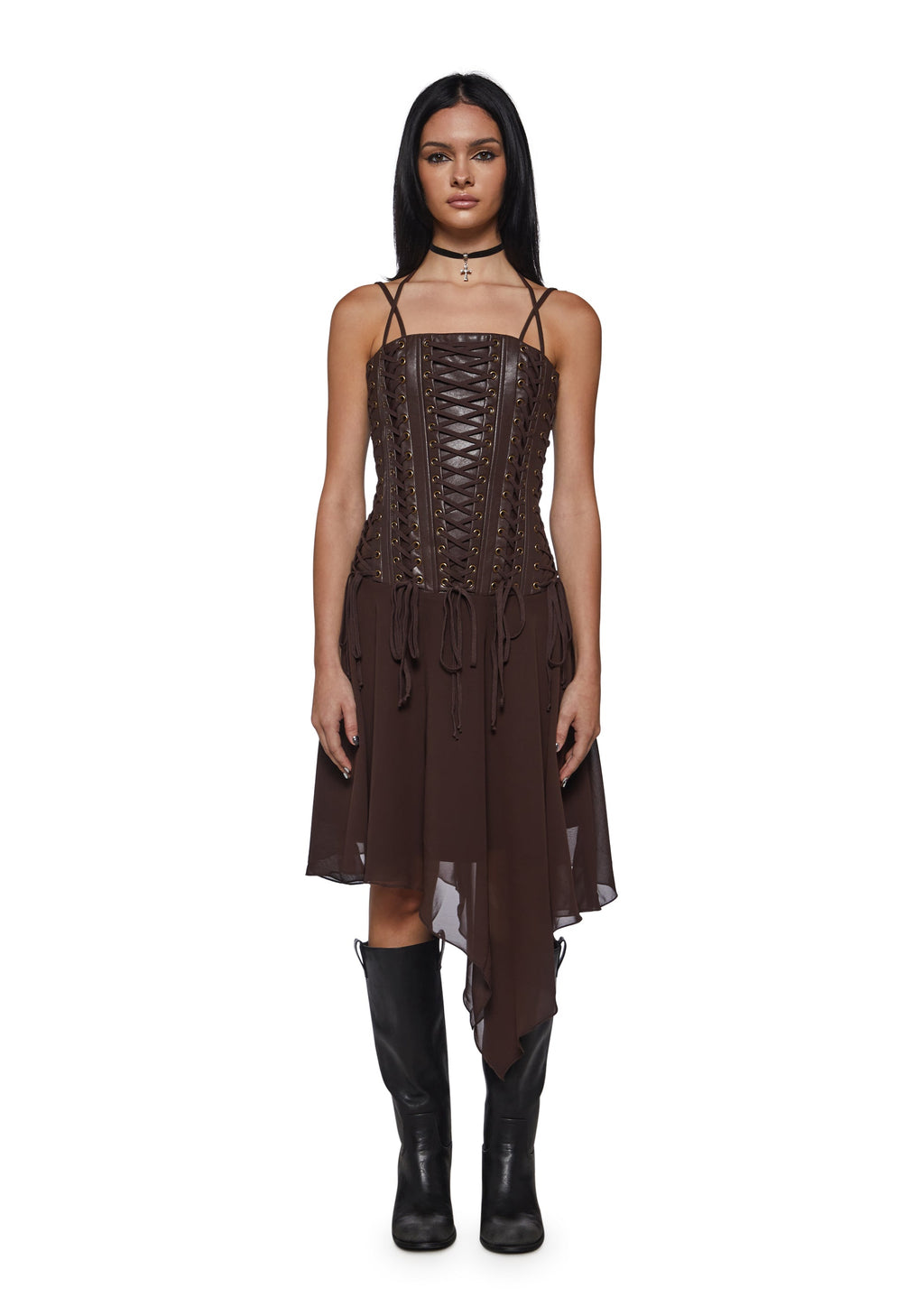 Odyssey Lacing Corset Midi Dress