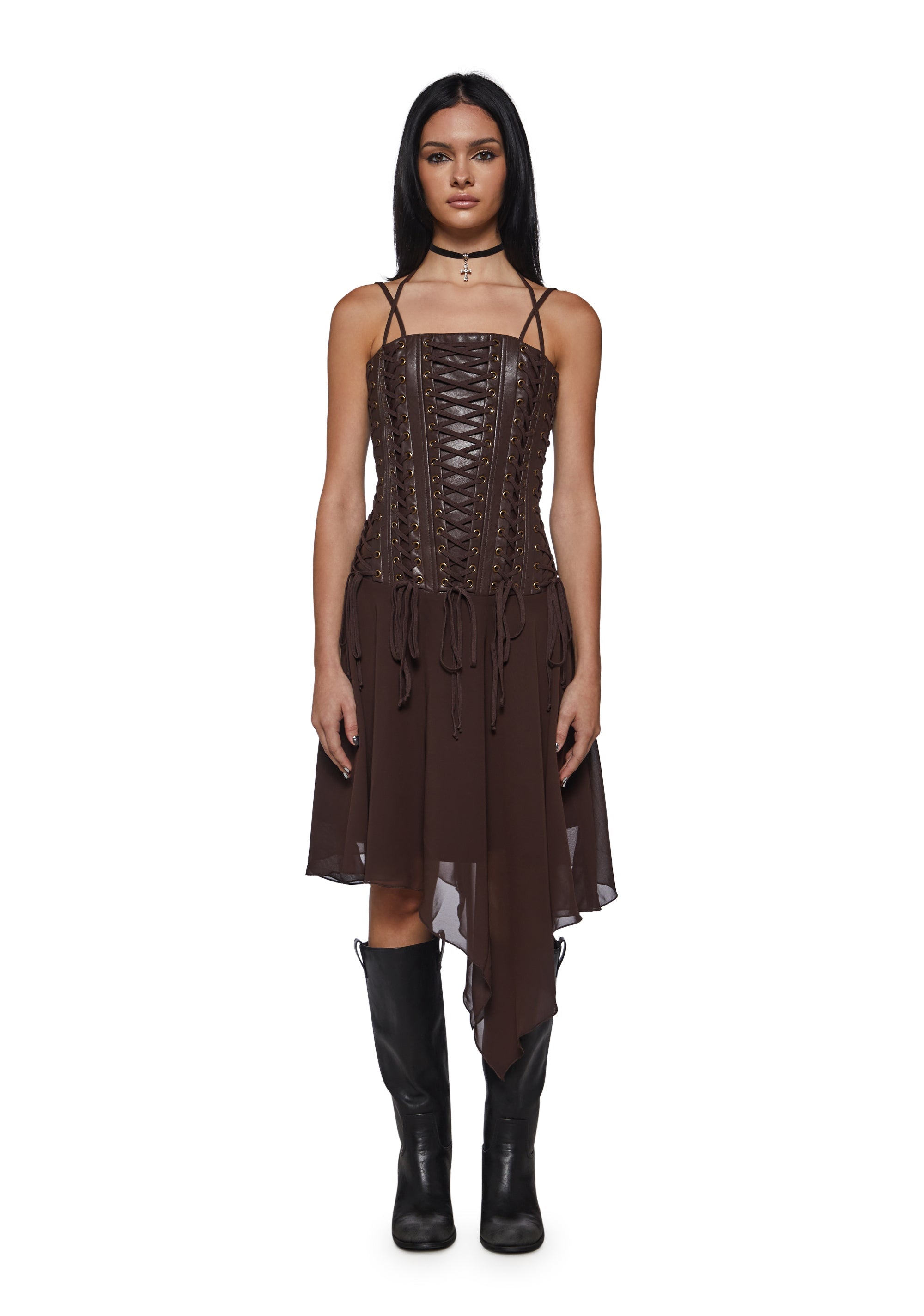 Odyssey Lacing Corset Midi Dress