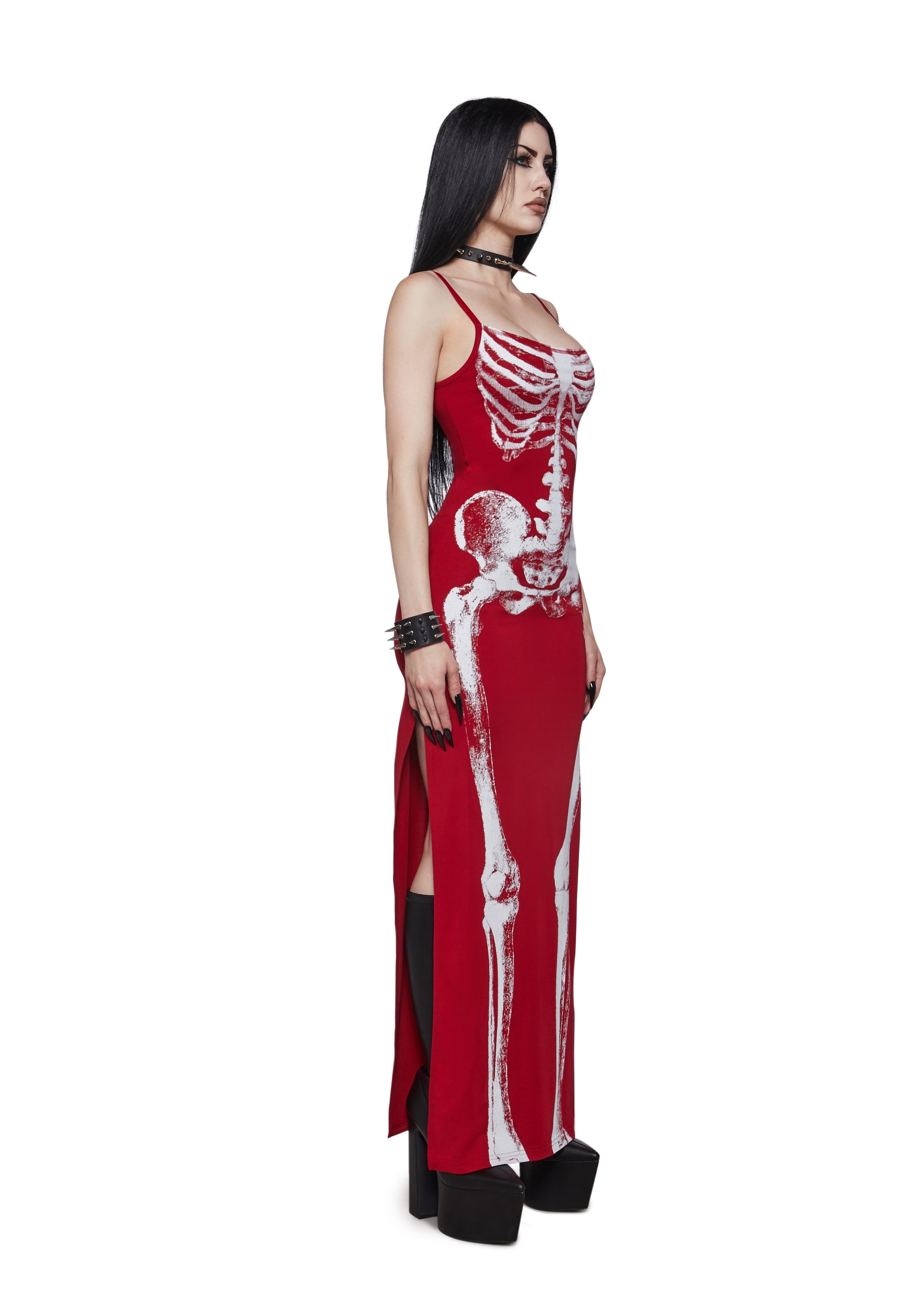 Skeleton Siren Maxi Dress