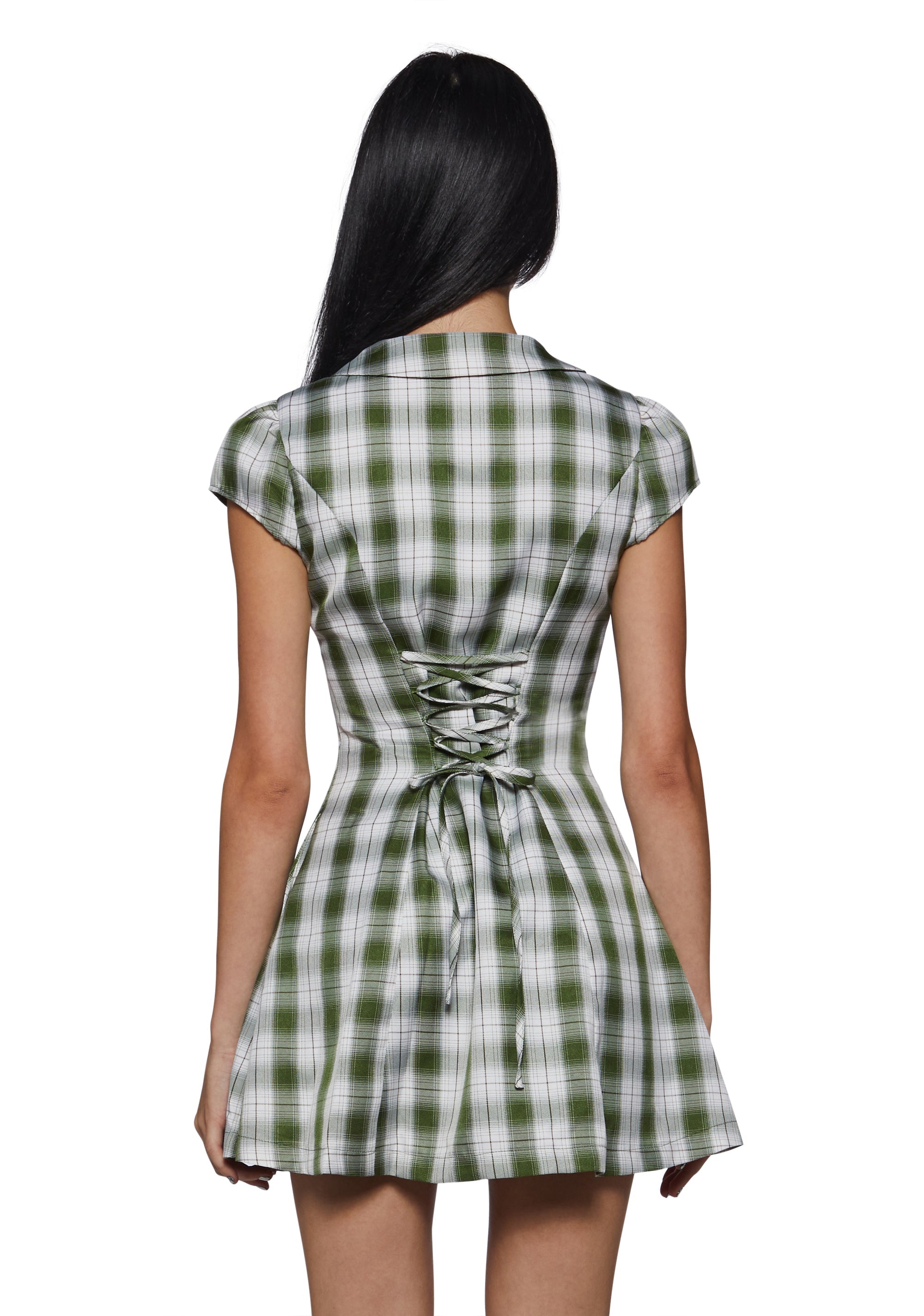 Thyme Plaid Shirt Mini Dress