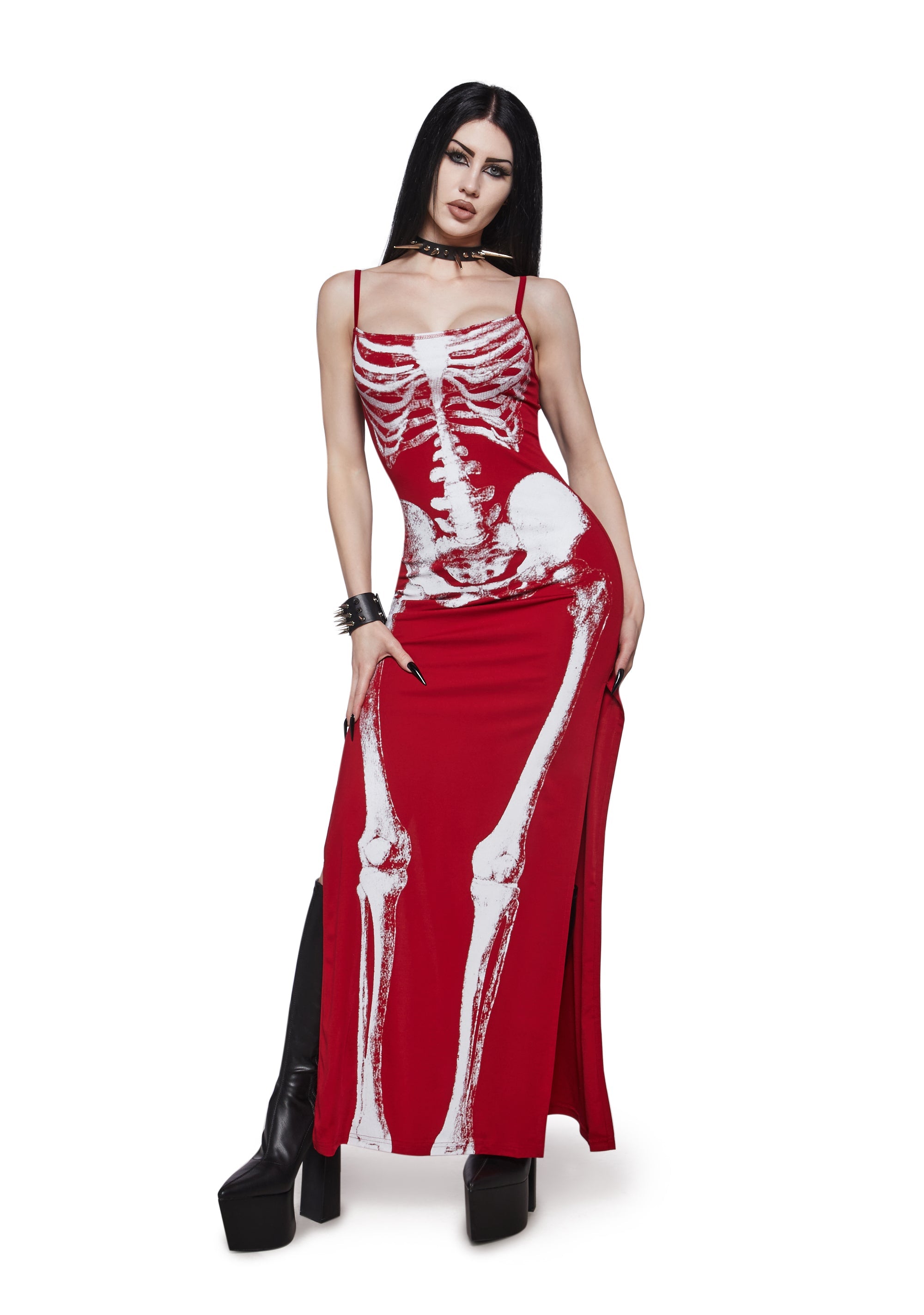 Skeleton Siren Maxi Dress