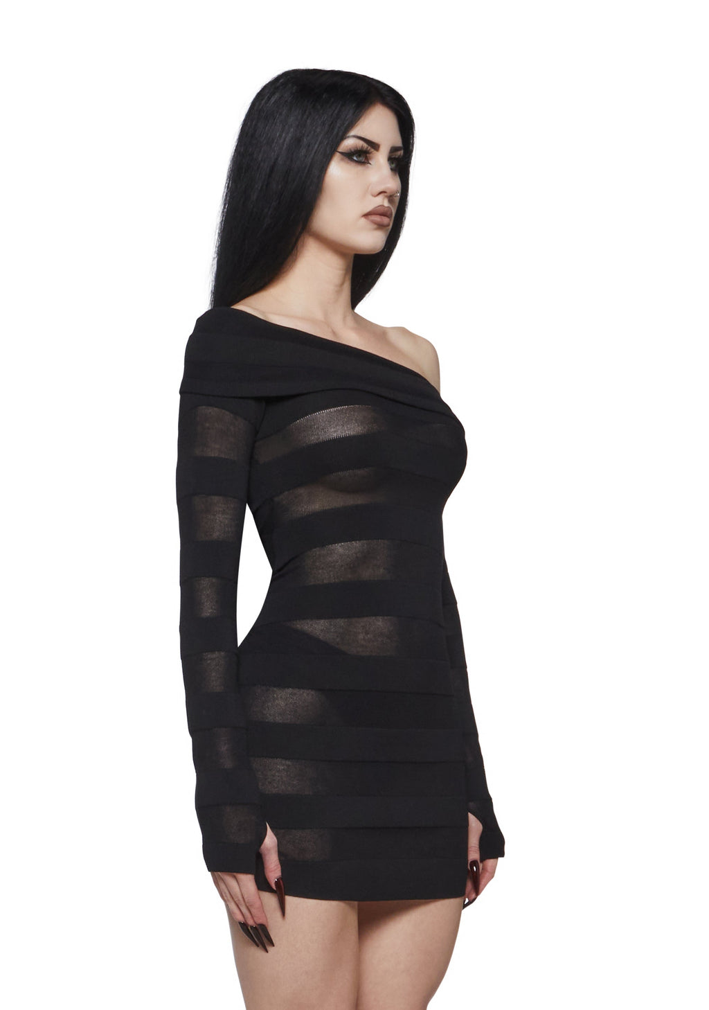 Sela Off The Shoulder Stripe Dress