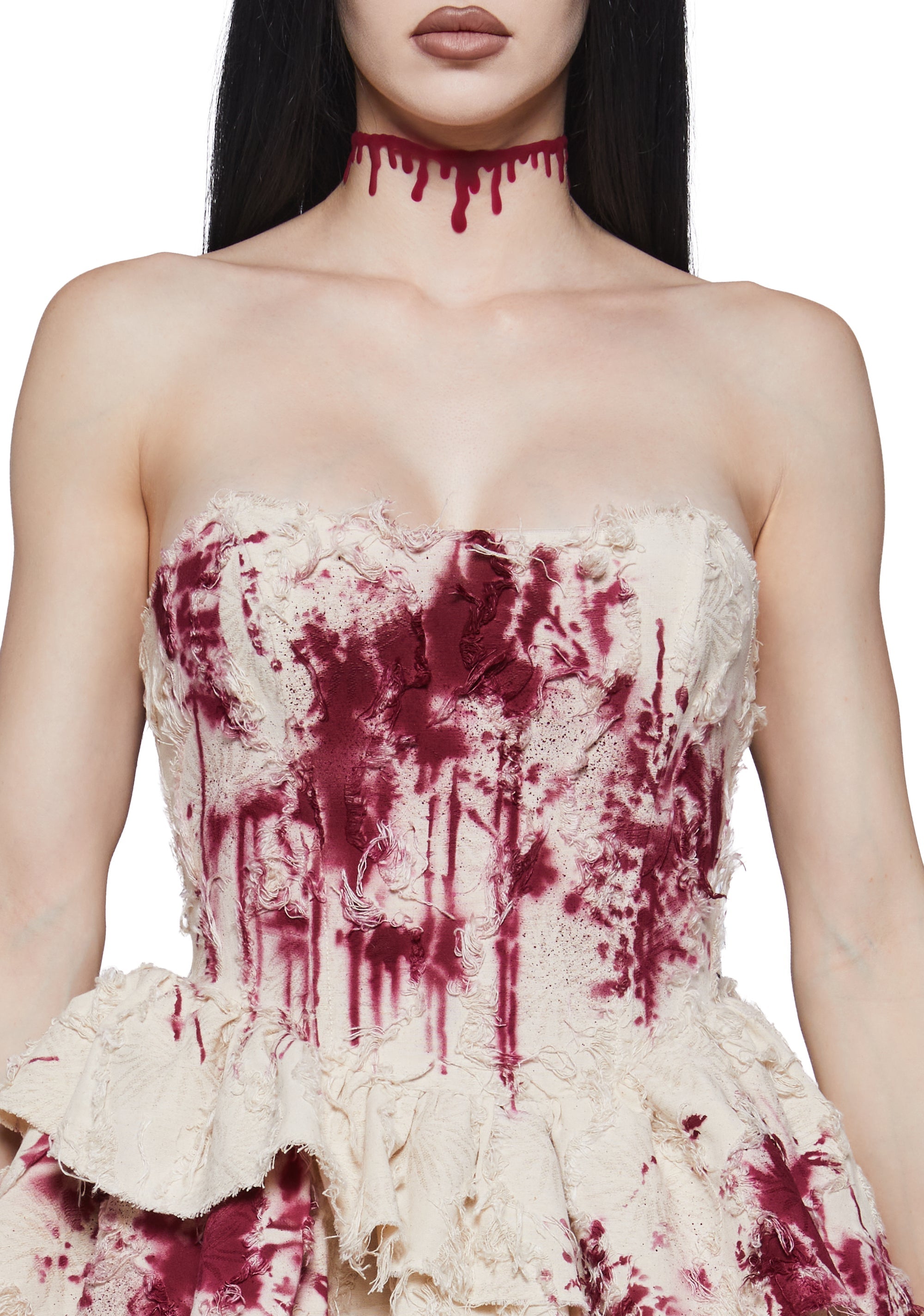 Bleeding Heart Mini Dress with Blood Choker