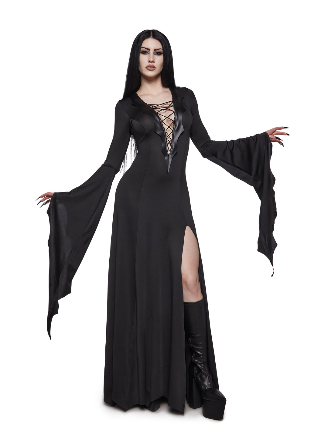 Gothic Pentagram Maxi Dress