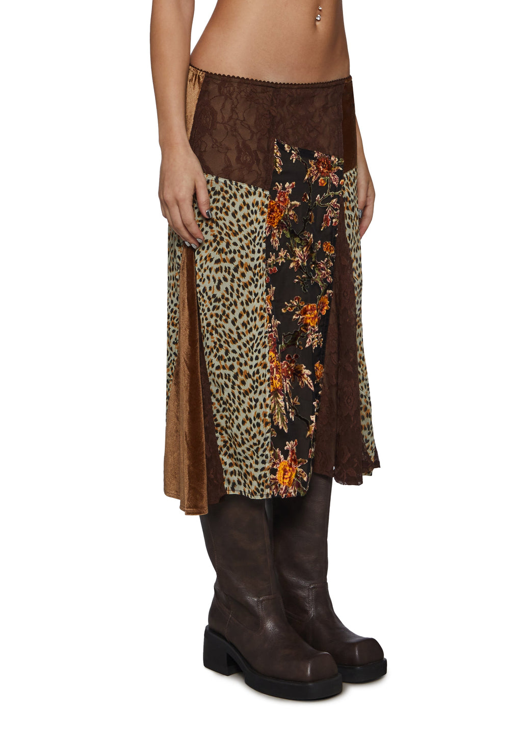 Rowan Patchwork Midi Skirt
