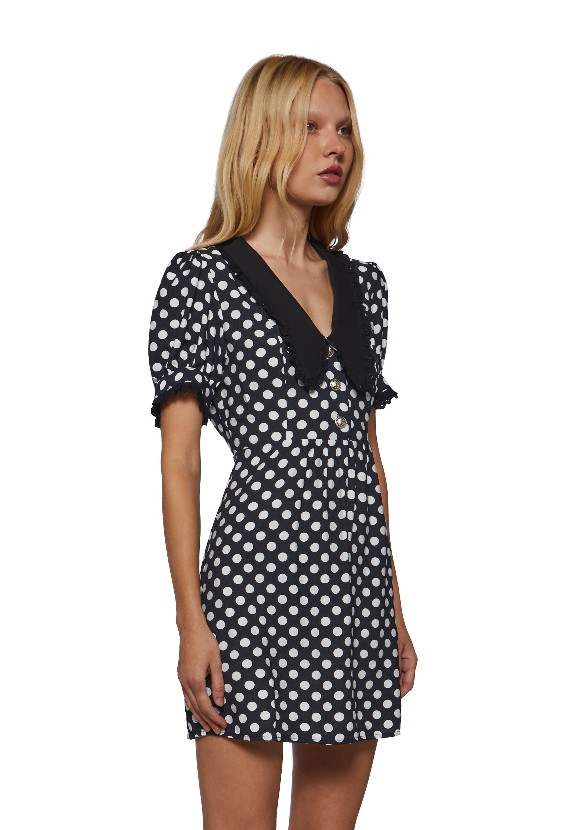 Jenny Polka Dot Babydoll Dress