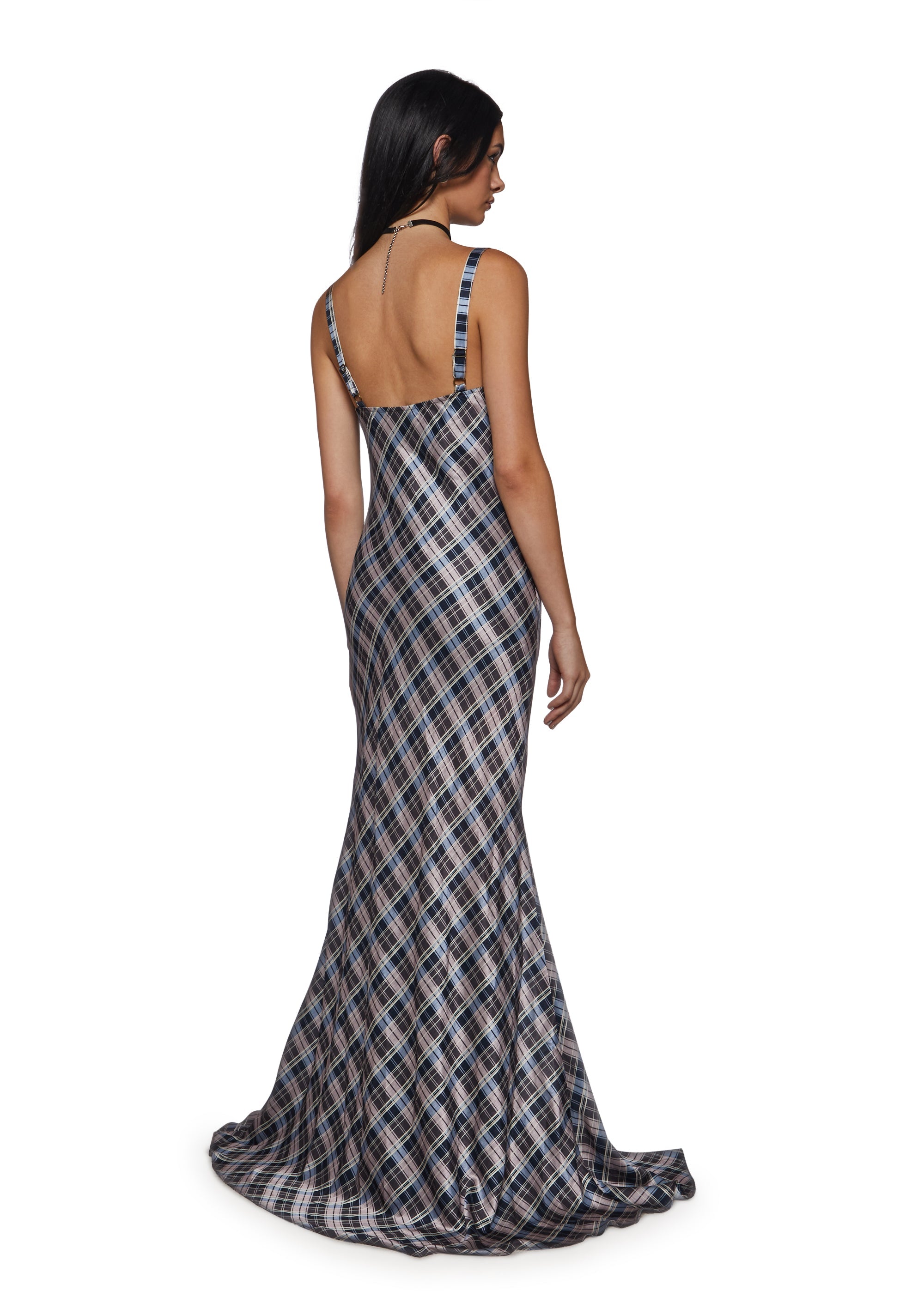 Cleo Plaid Maxi Dress