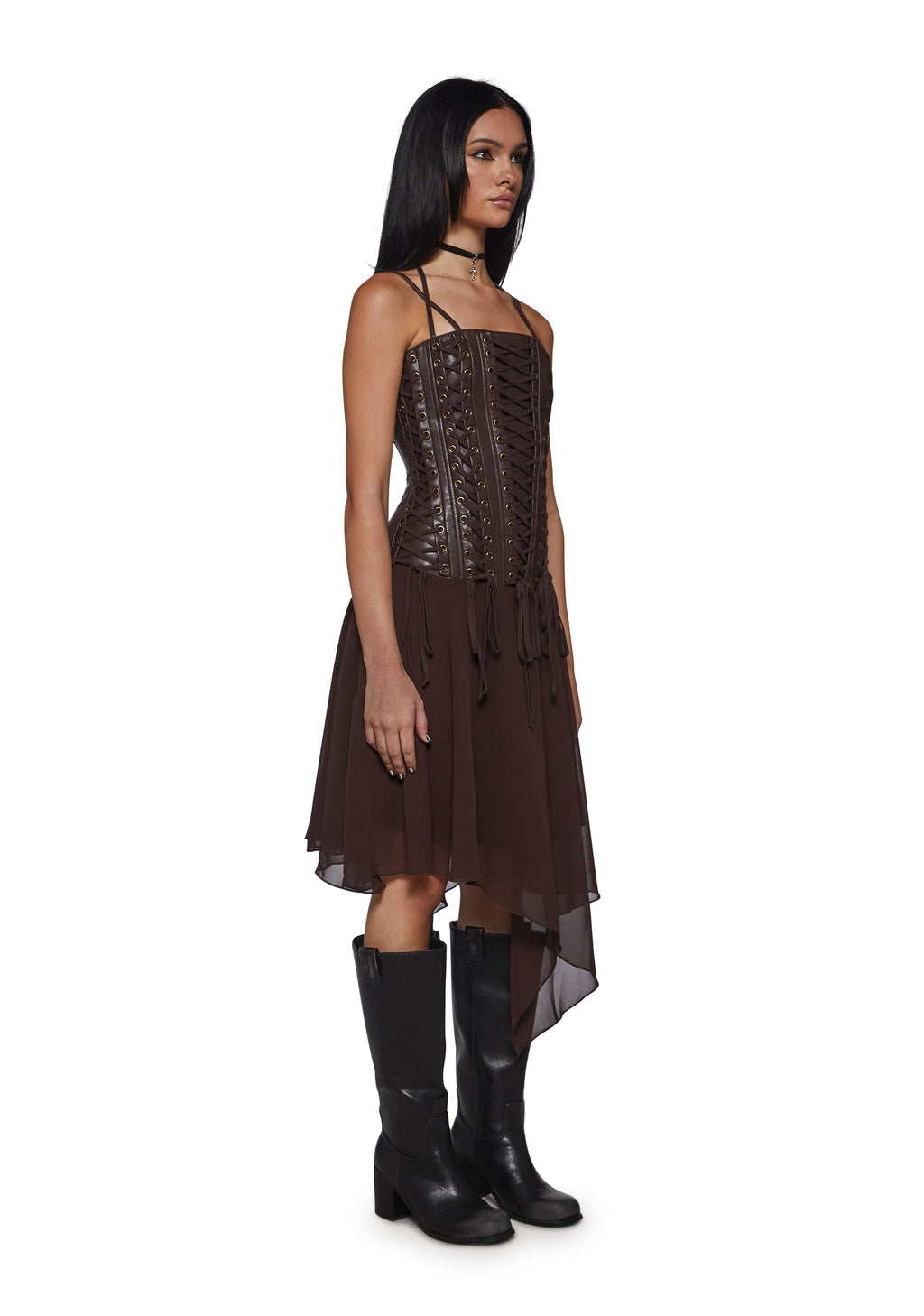 Odyssey Lacing Corset Midi Dress