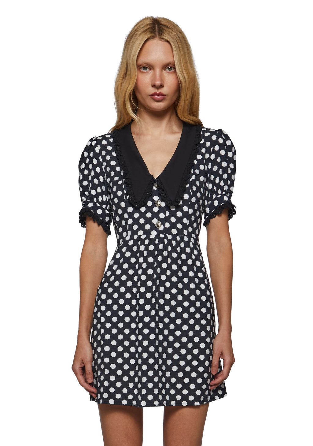 Jenny Polka Dot Babydoll Dress
