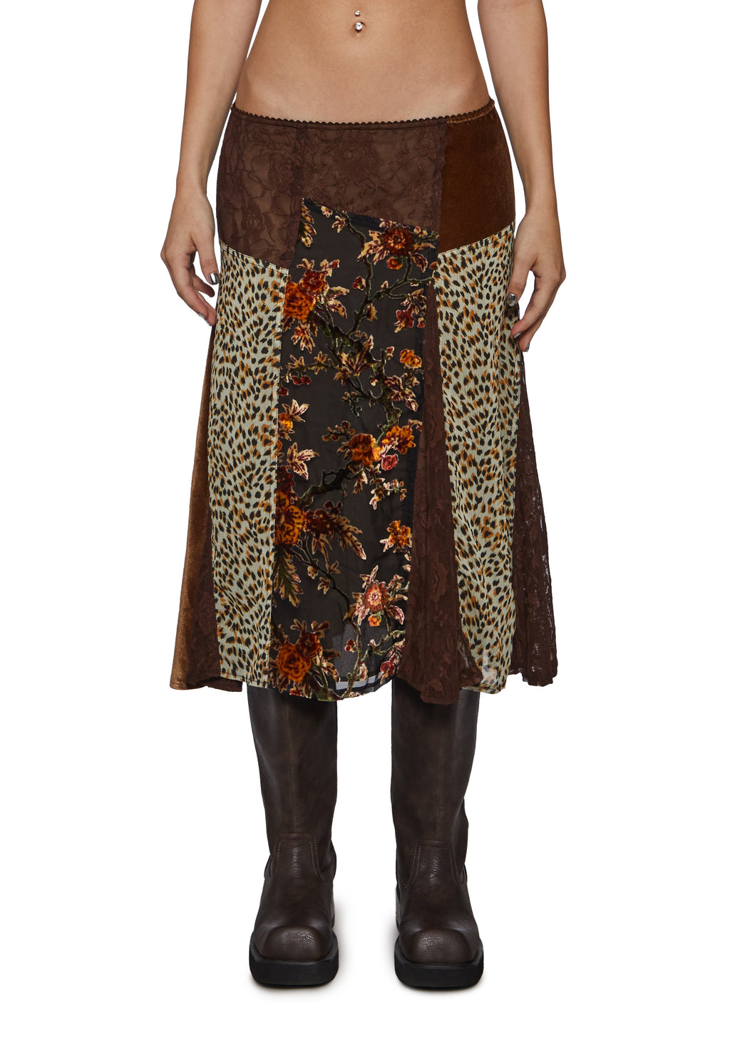 Rowan Patchwork Midi Skirt