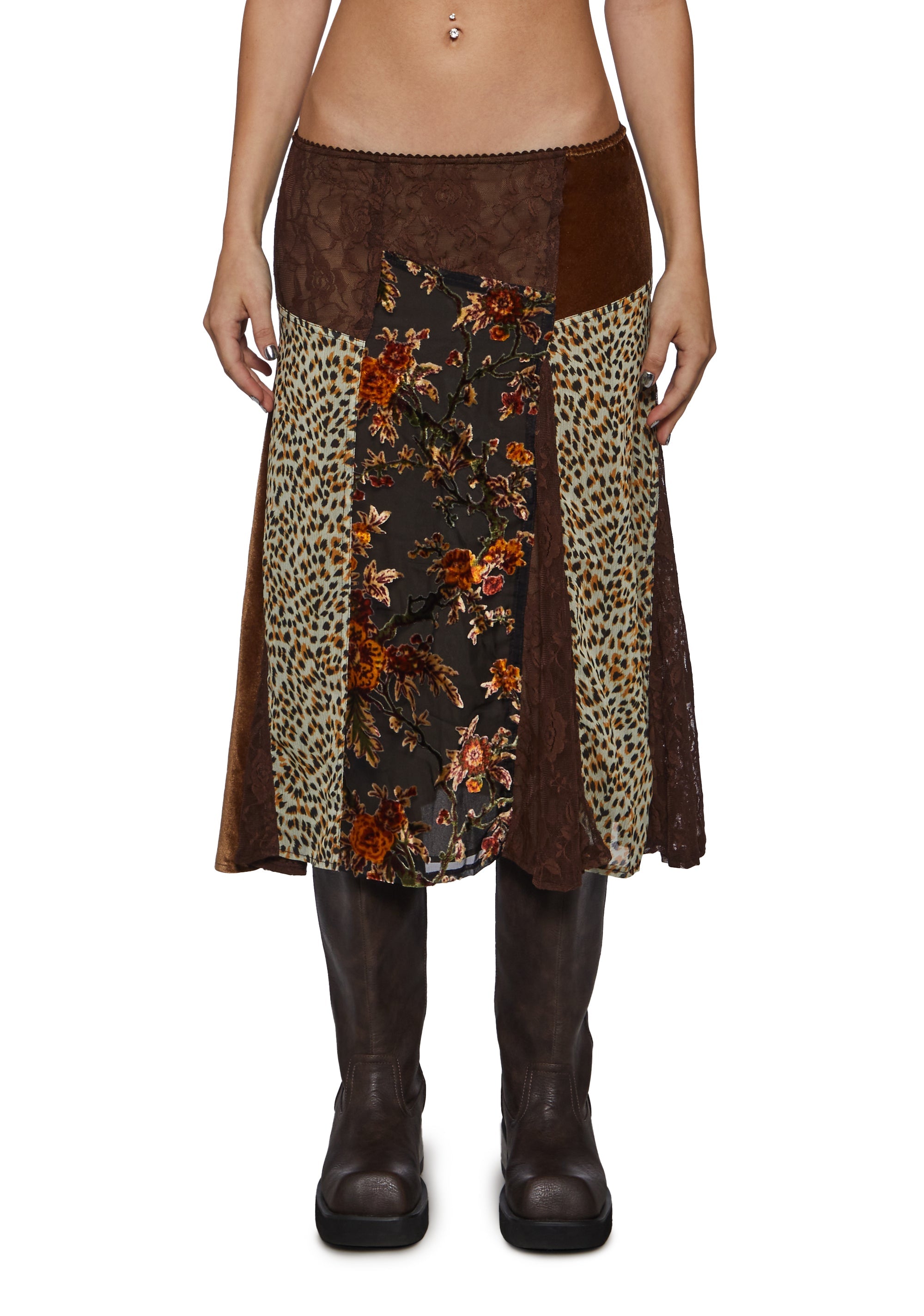 Rowan Patchwork Midi Skirt