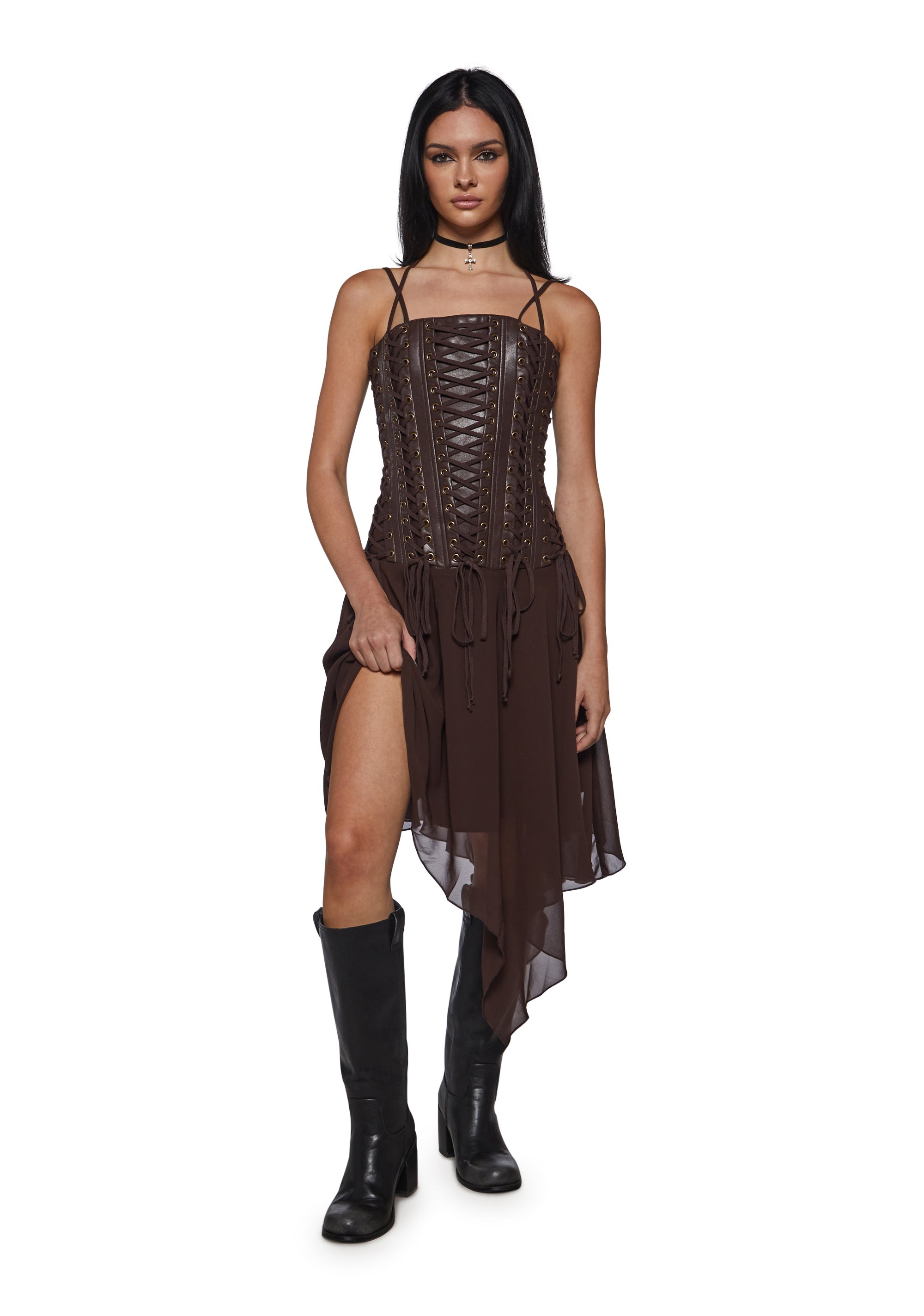 Odyssey Lacing Corset Midi Dress
