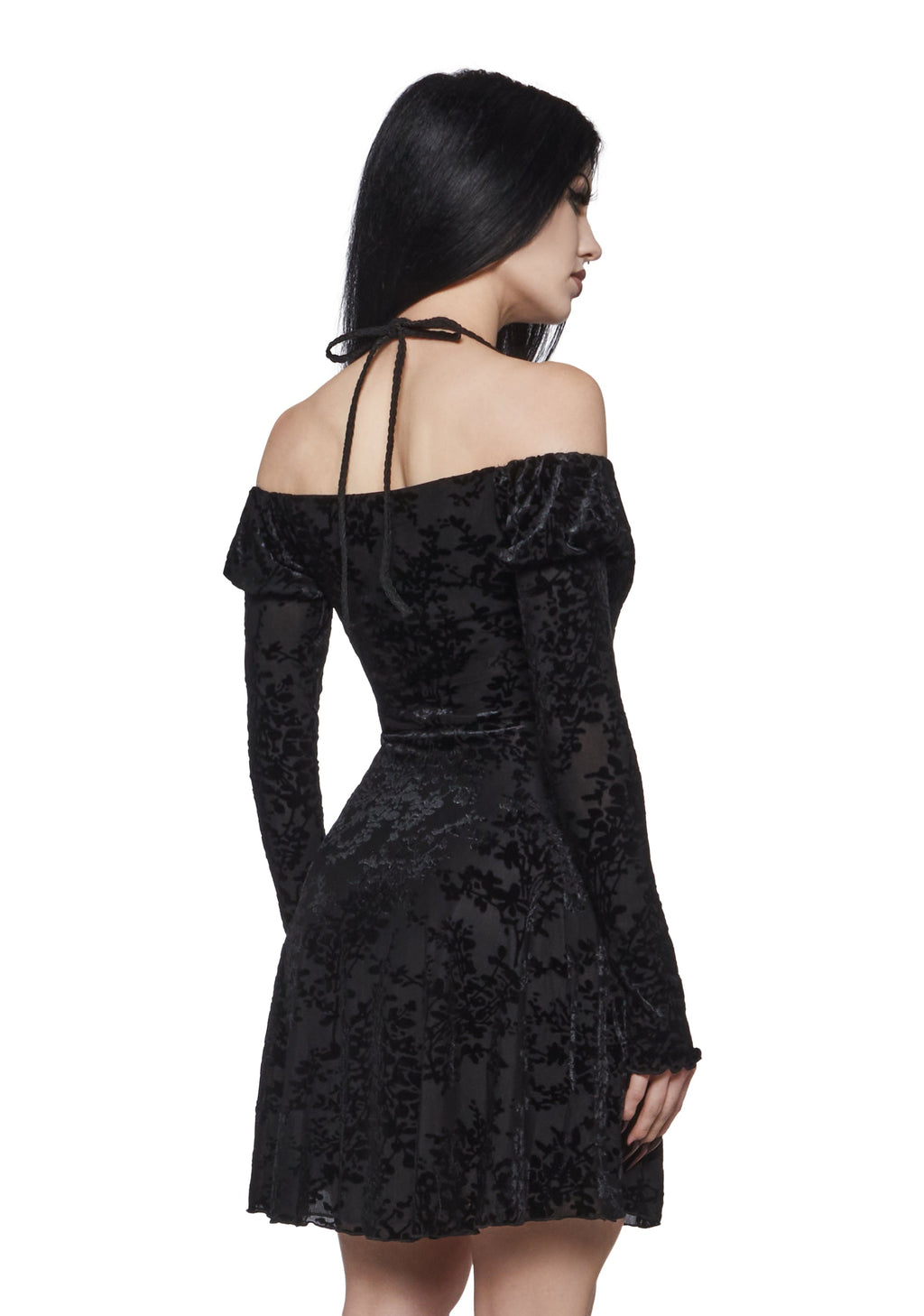 Salem Off the Shoulder Velvet Dress
