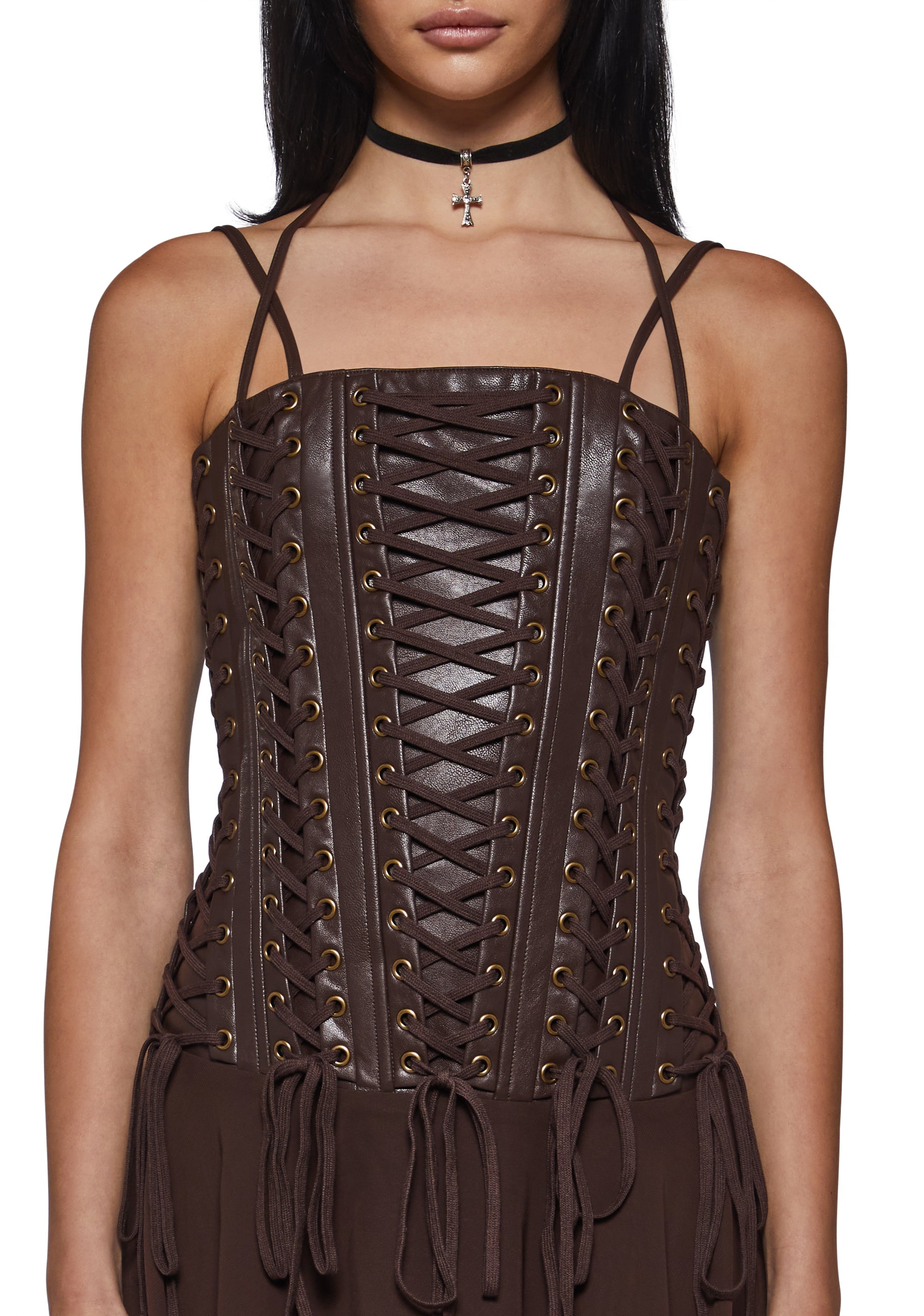 Odyssey Lacing Corset Midi Dress