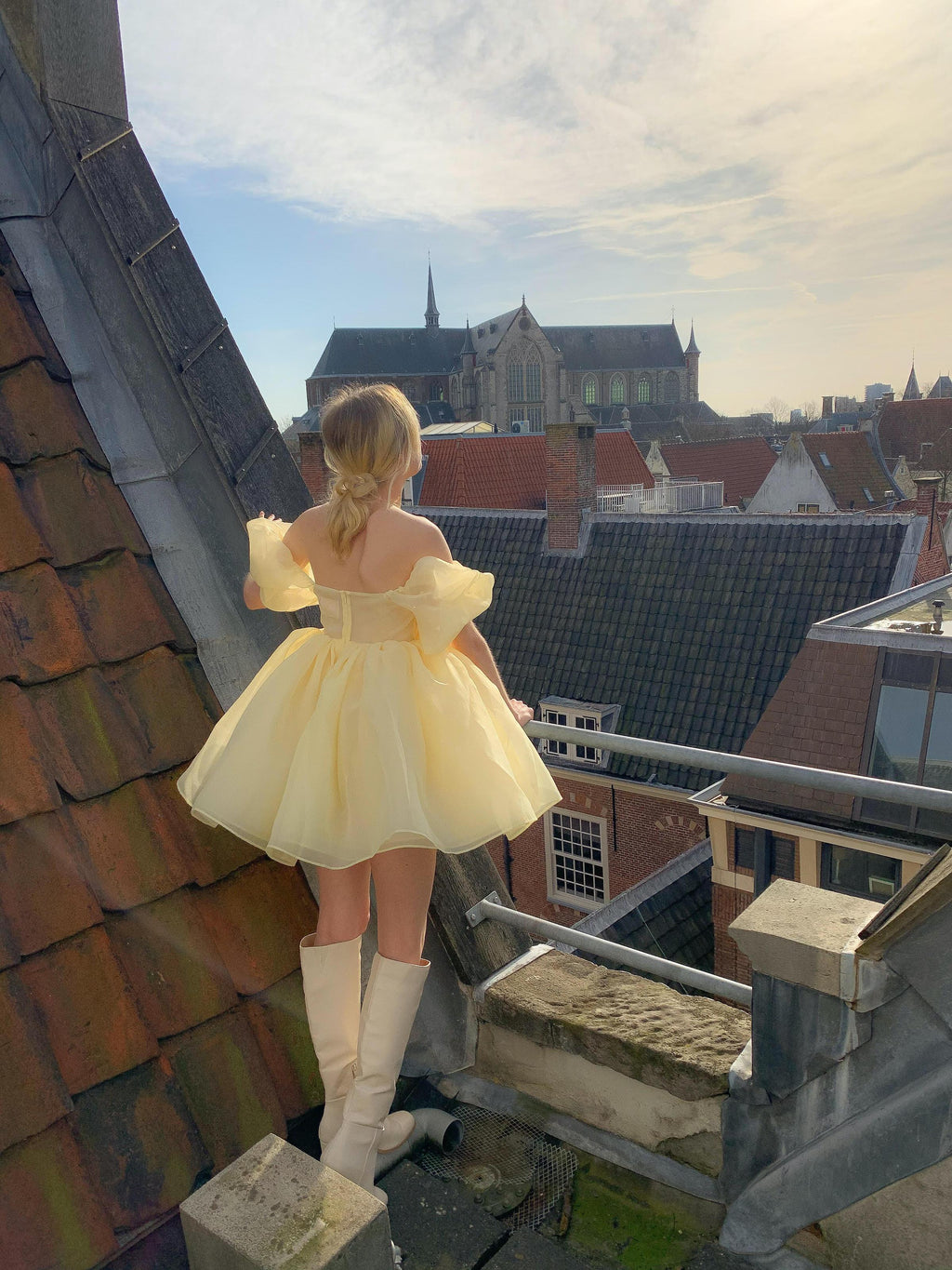 The Baby Banana Puff Dress